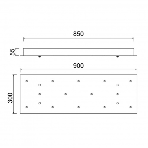 9393 Основание потолочное 14L MODULAR LIGHT FLORONES